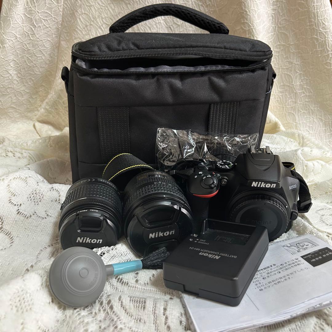 Nikon D3500】カメラバッグ、レンズ2台付きBluetooth搭載
