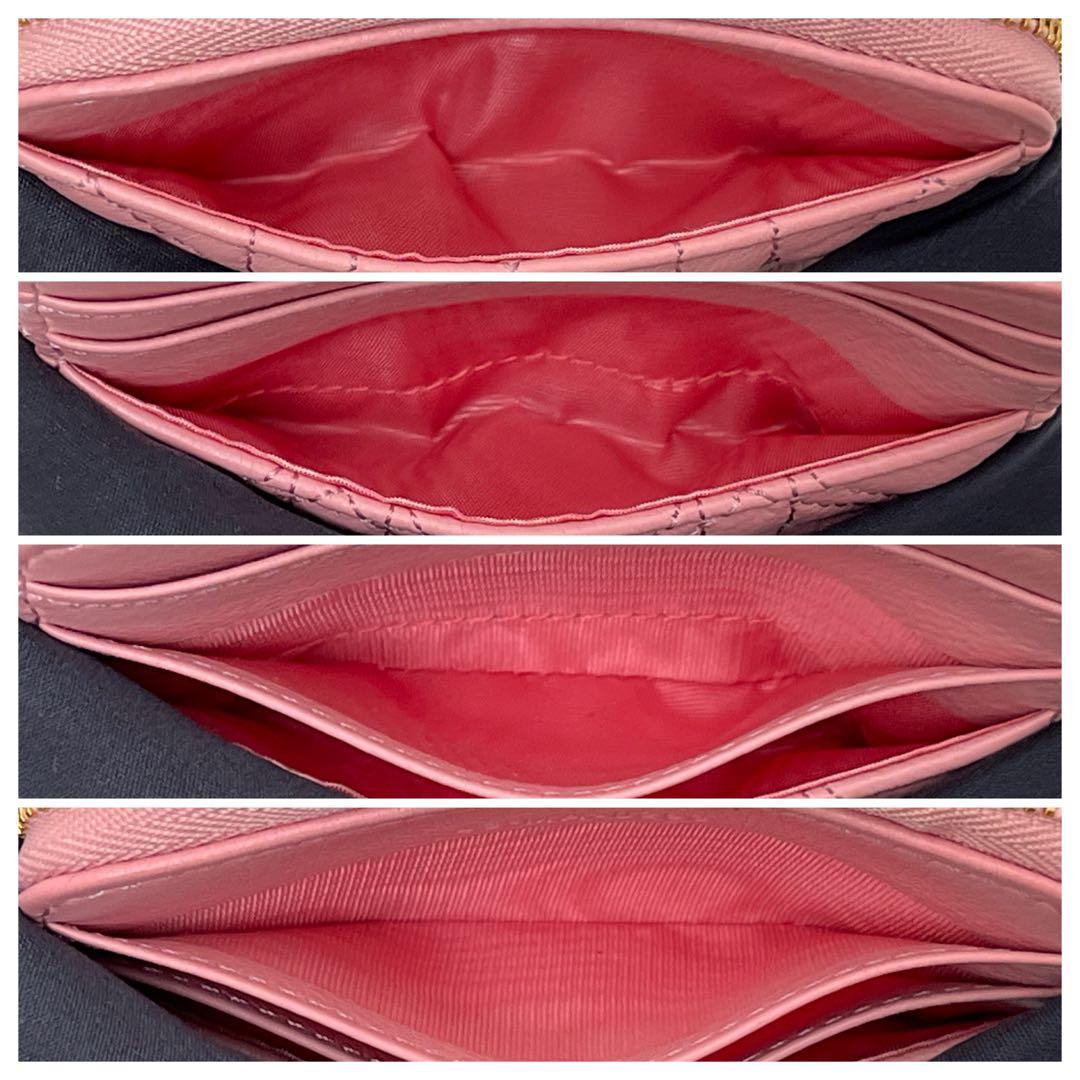 ディオール カロ ラベンダー ウォレット ケース ピンク ハート