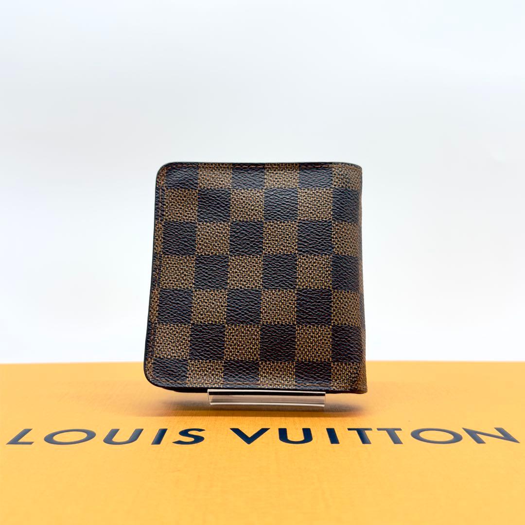 美品✨ルイヴィトン　ダミエコンパクトジップ　二つ折り財布コンパクト　ユニセックス