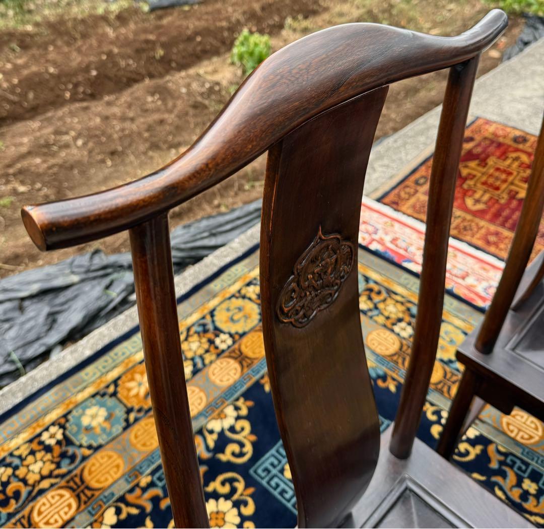 シノワズリ様式 楡材 アームレスチェア 中国家具Mandarin 椅子｜