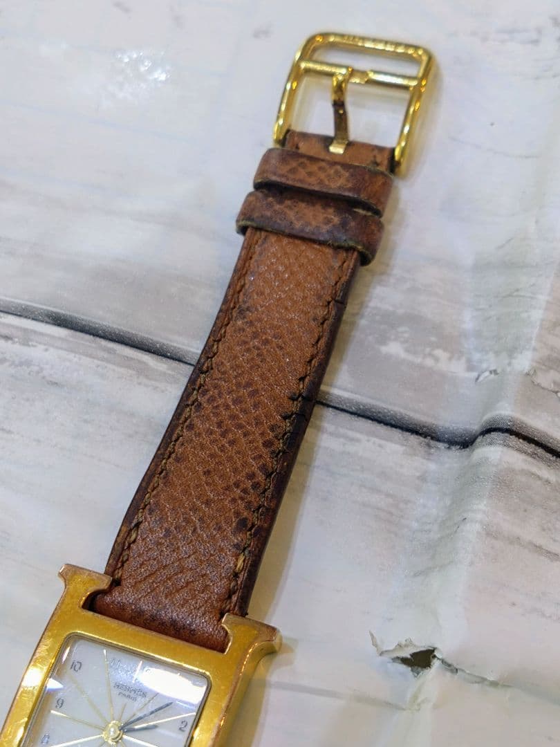 エルメス エトゥープ 腕時計 レディースウォッチ ゴールド