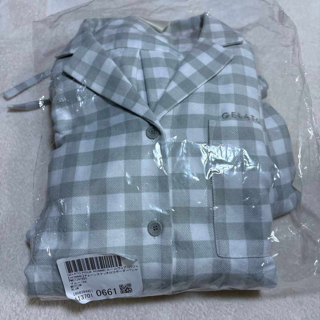 本日限定☆ジェラートピケ ギンガムチェック上下セット ミント