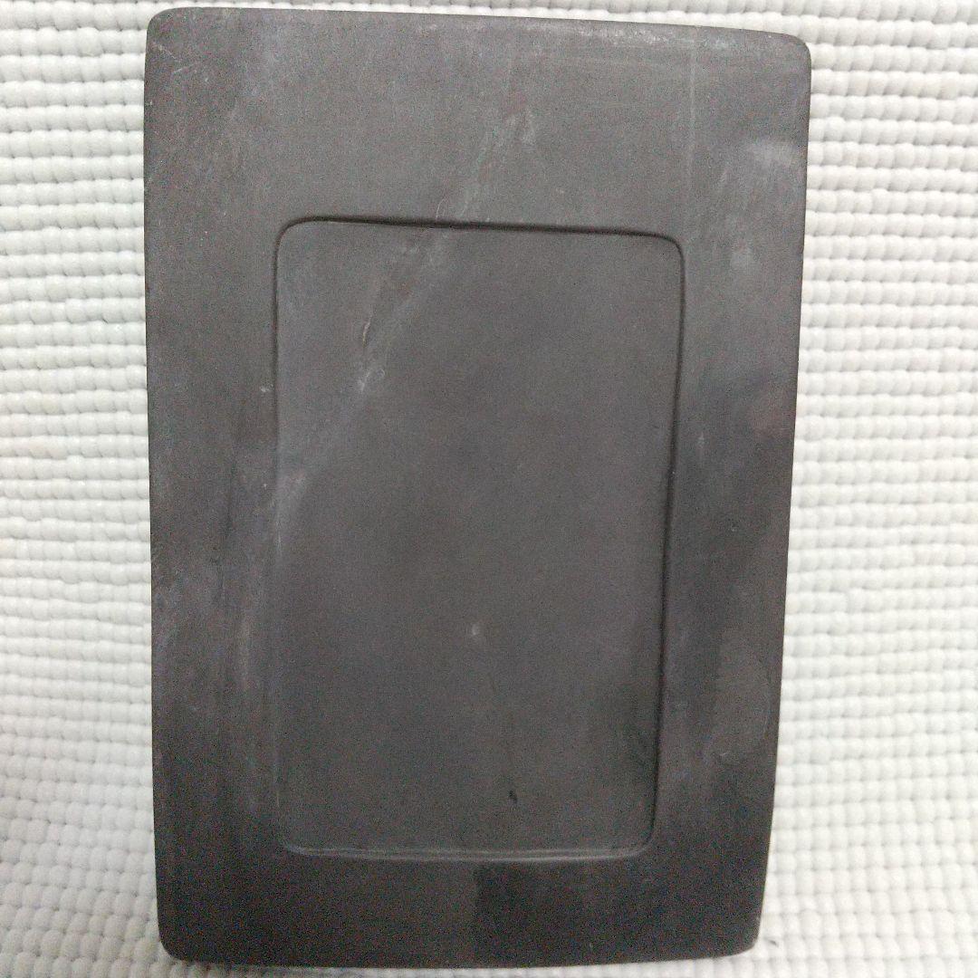 k*o様 雲龍が見事な浅型の硯／黒檀(?)の木