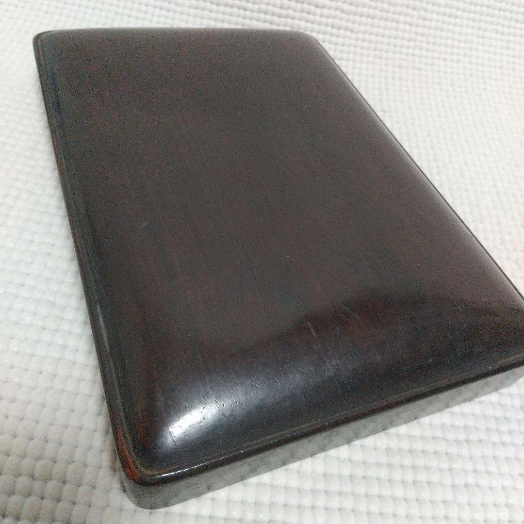 k*o様 雲龍が見事な浅型の硯／黒檀(?)の木箱入り オンライン