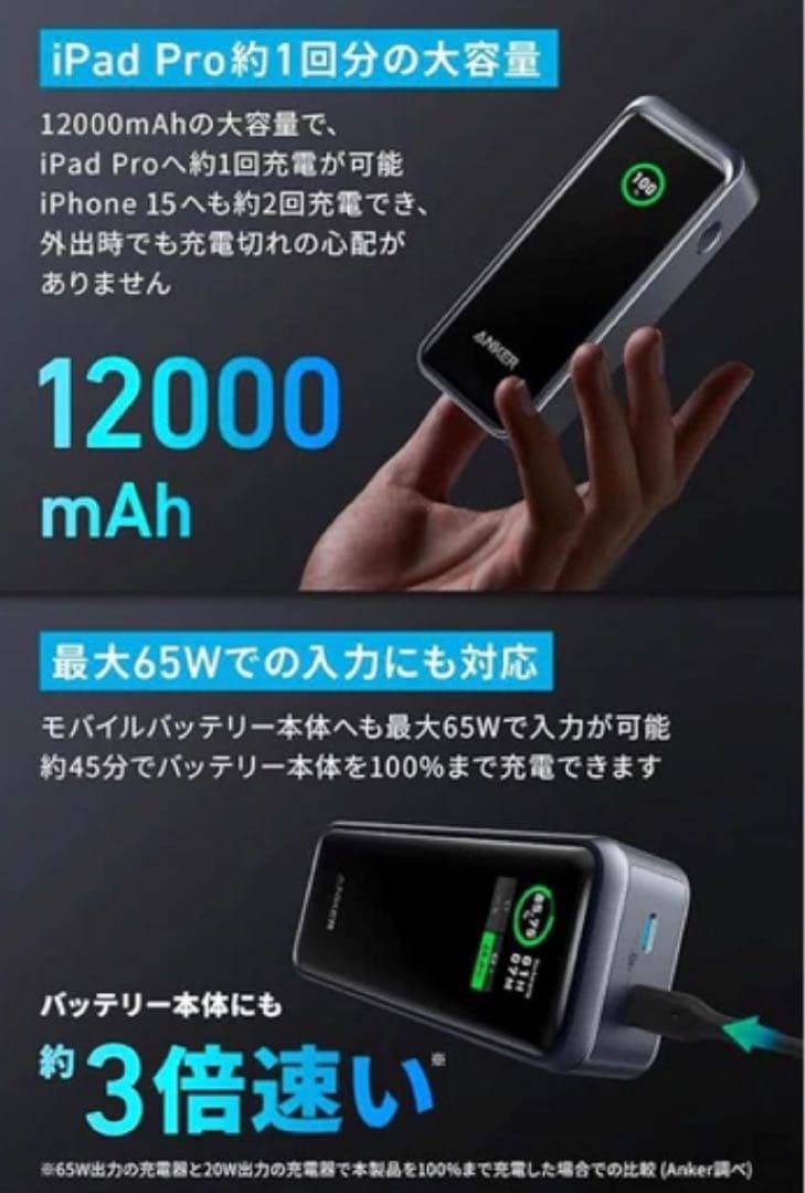 【未開封】Anker Prime Power Bank 12000mAh