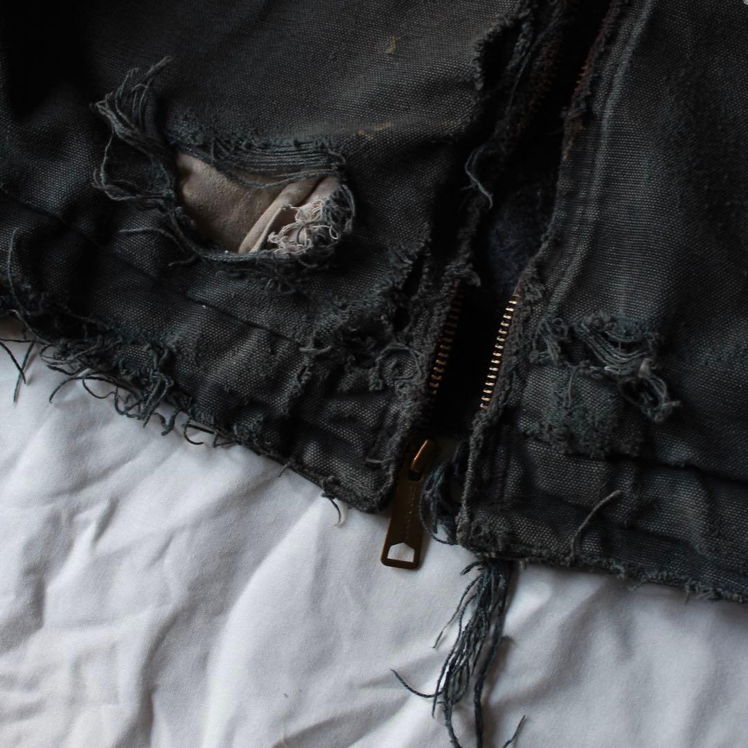 最高雰囲気 Carhartt デトロイトジャケット usa製 ブラック ハチノス