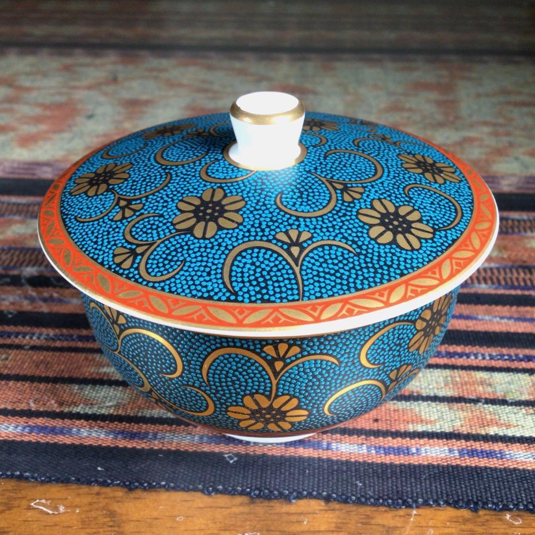 九谷焼 清峰 青粒 蓋付お茶茶碗 5客 - メルカリ