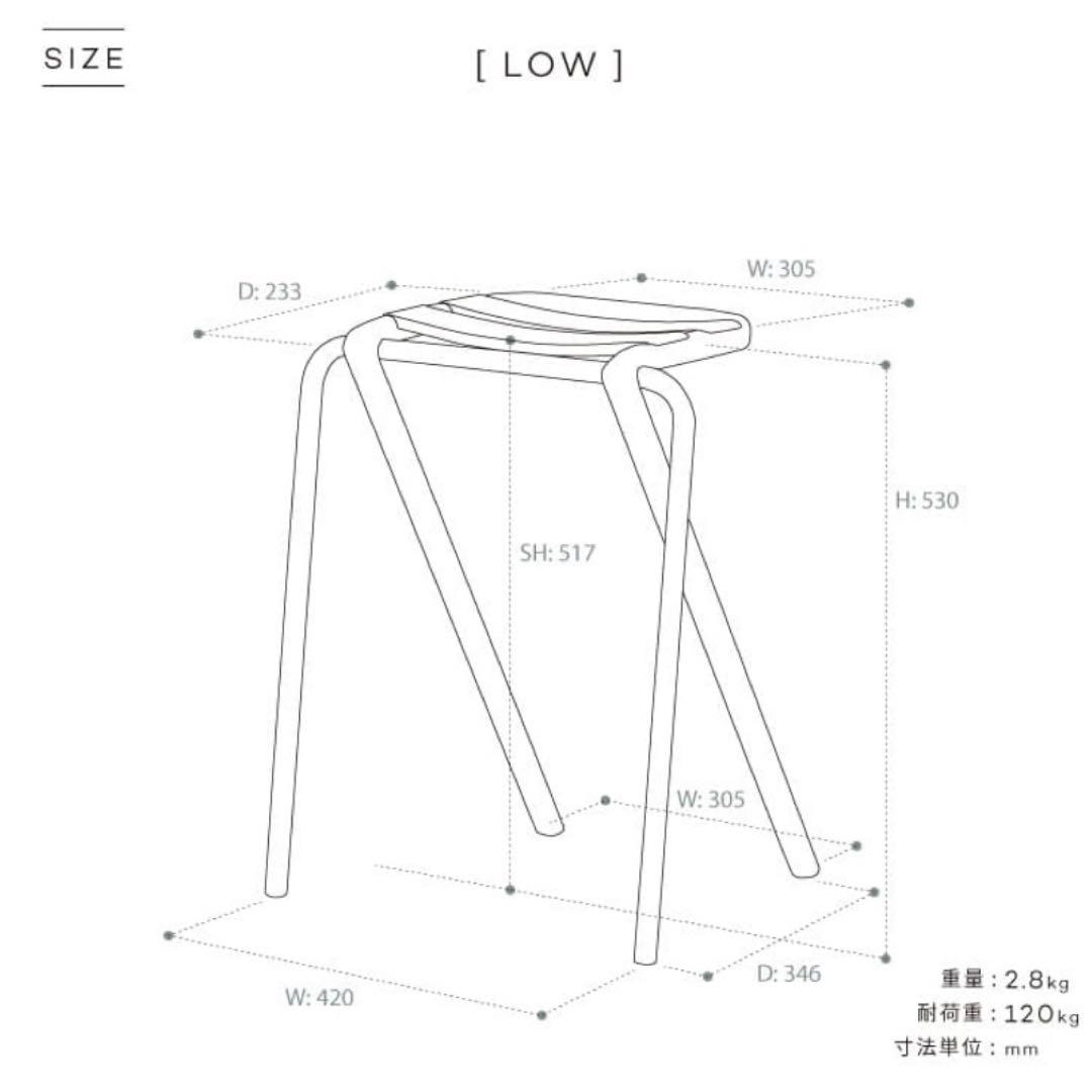 【DUENDE / デュエンデ】BENT LOW STOOL ベント スツール