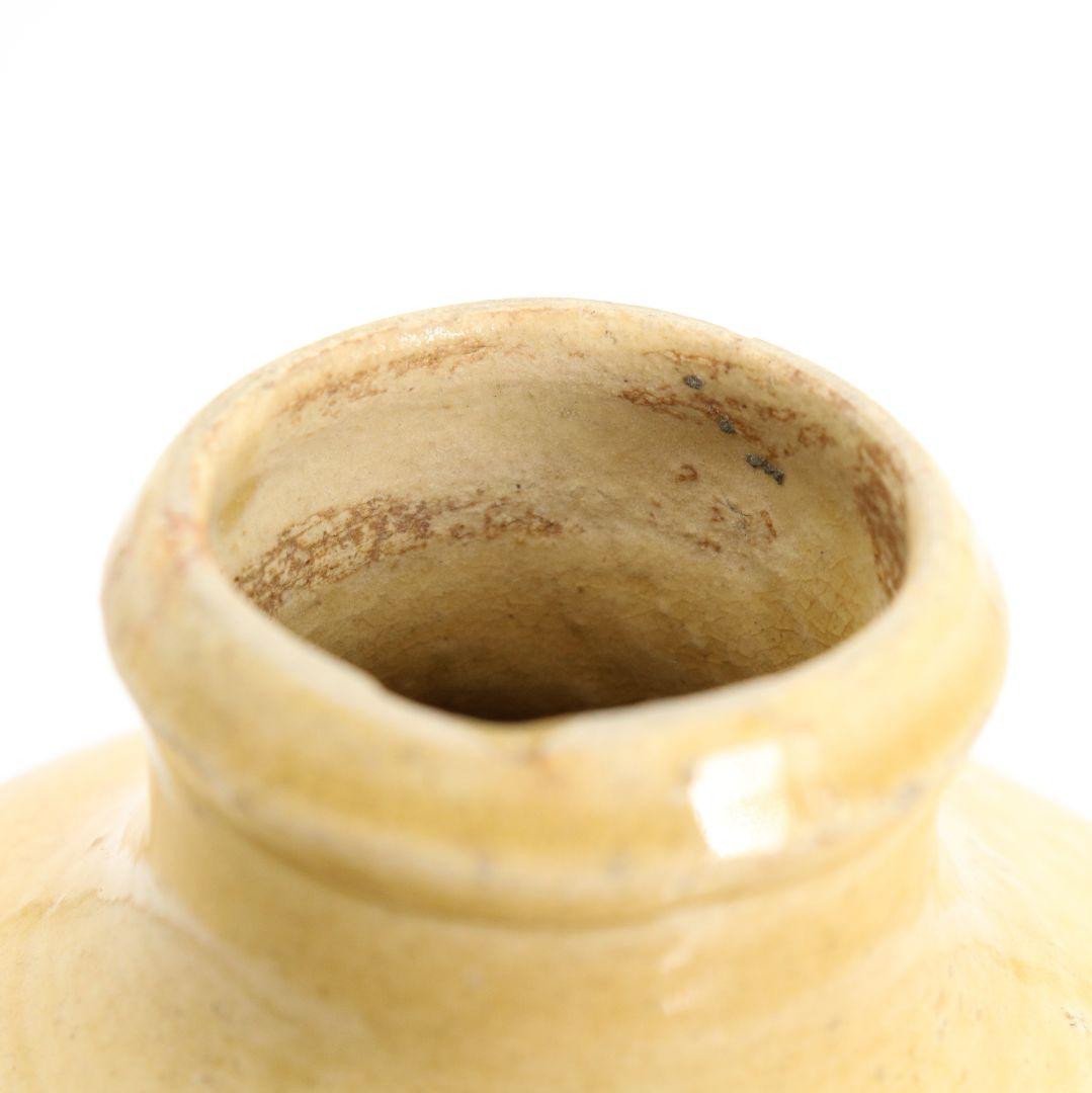 黄瀬戸釉久尻瓶 黒田陶々庵識箱 C177 SS1