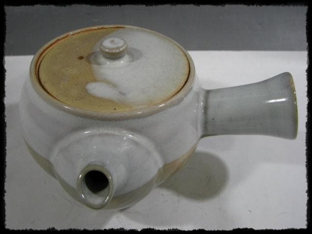 十五代 坂倉 新兵衛 萩 掛分 茶碗6客 急須 茶器揃 茶道具 hk445