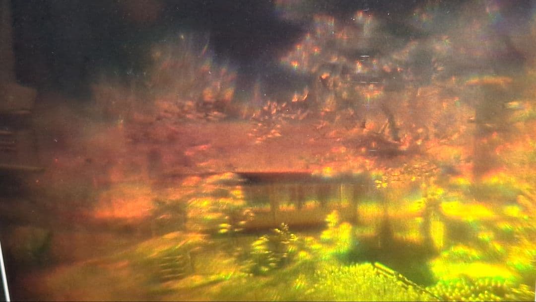 【3Dアート】ガラス製　額入り　古民家　風景