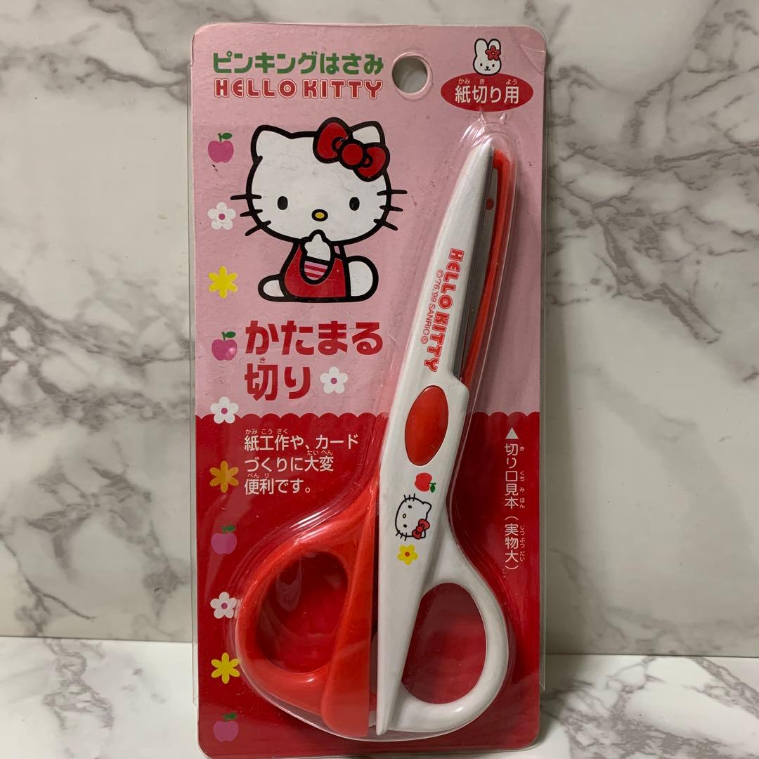 【レア】Sanrio HELLO KITTY 紙切り用　キティ　ピンキングハサミ Sanrio HELLO KITTY 紙切り用 ハローキティ ピンキングハサミ 文房具
