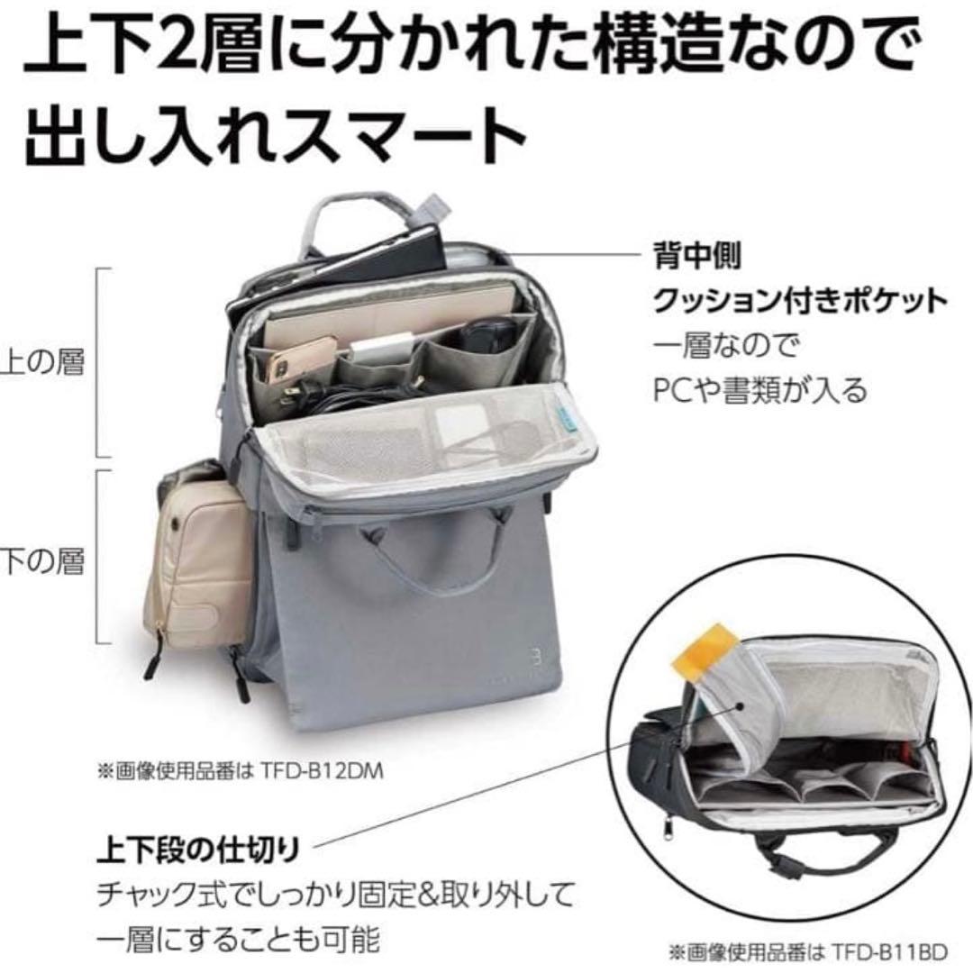 【美品✨】コクヨ THIRD FIELD 立てるバッグパック ビジネス PC収納