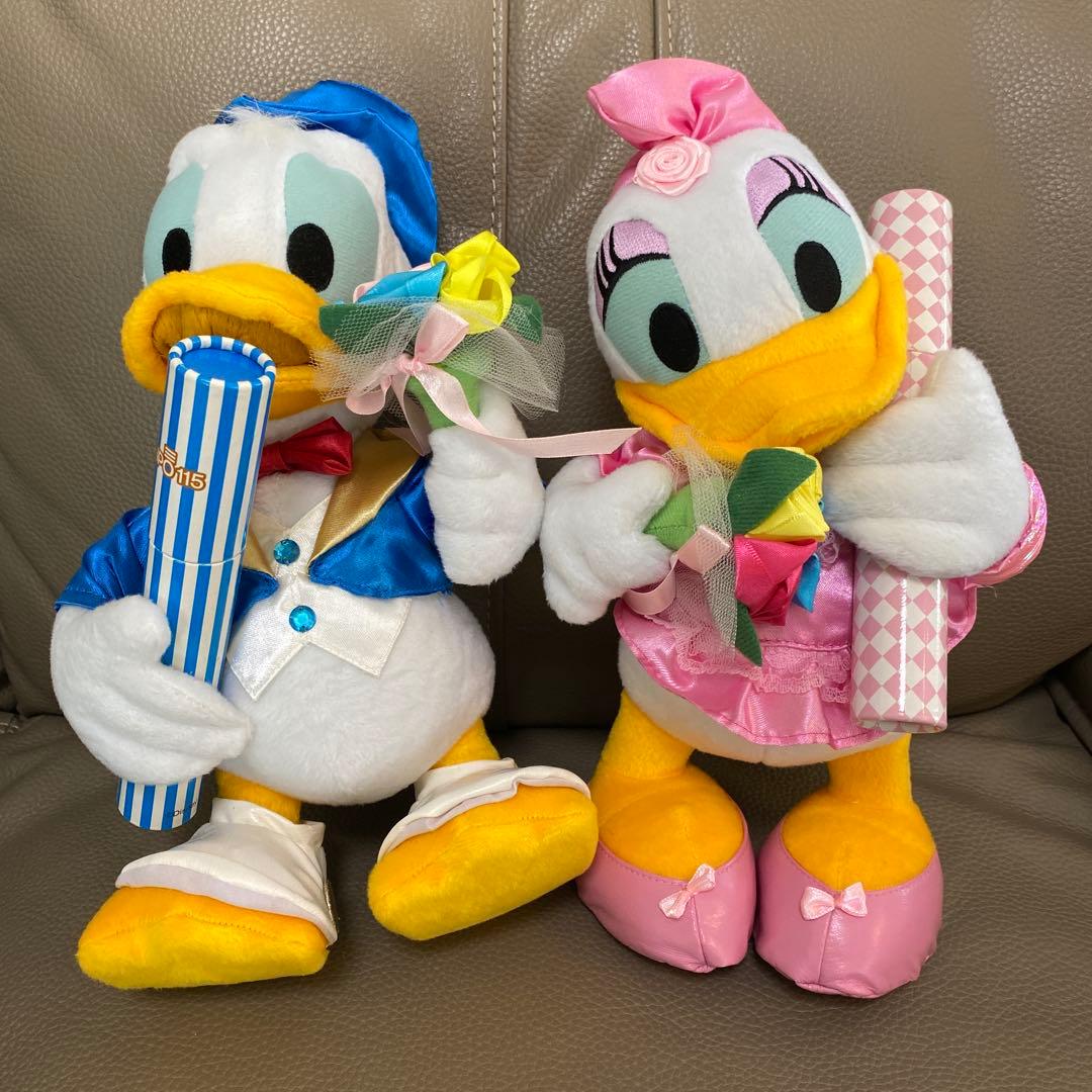 ドナルドダック デイジーダック ぬいぐるみ セット 結婚式 電報 - メルカリ