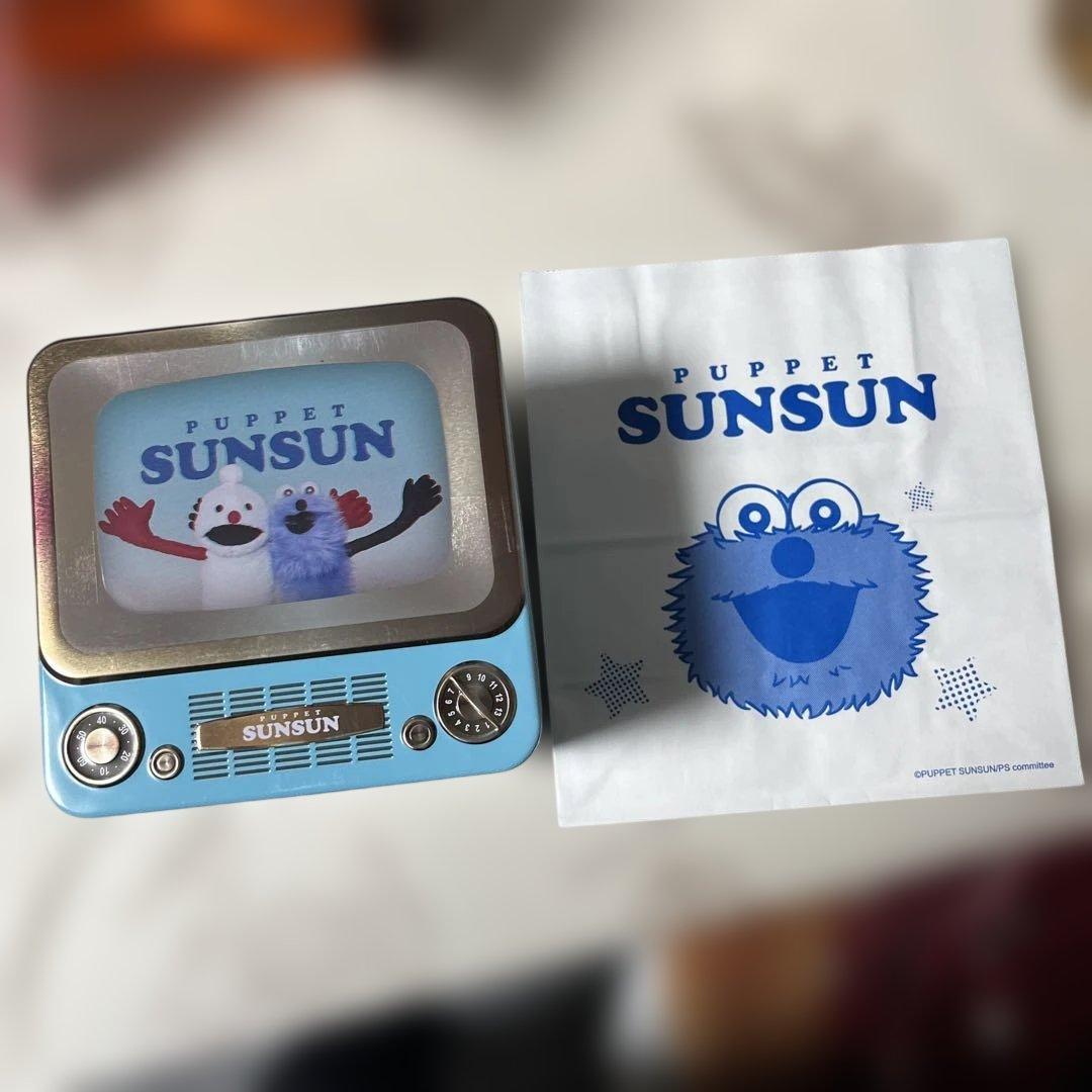 パペットスンスン レトロテレビ缶 ショッパー付き - メルカリ