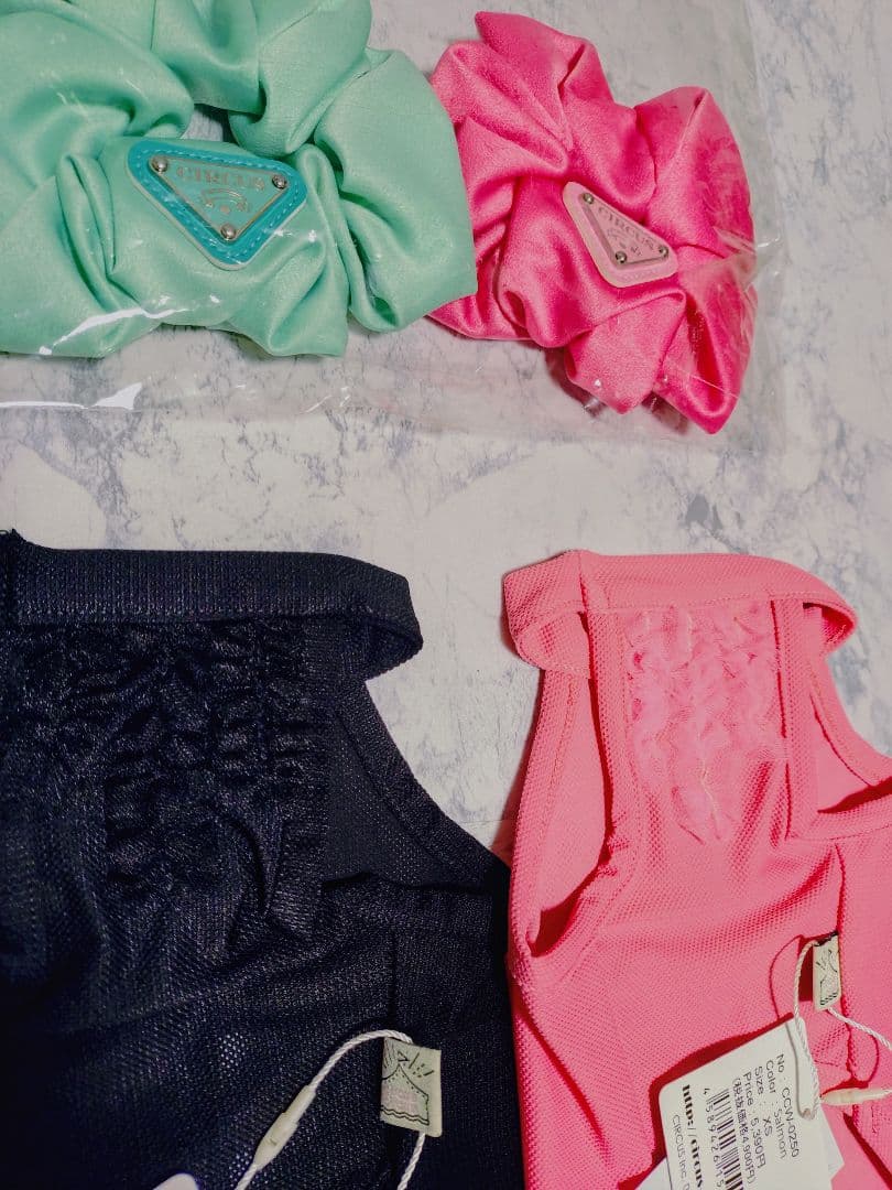 Chic Mesh タンクBlack＆Salmon サーカスサーカスcircus