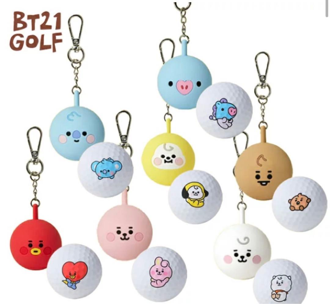 【BT21 Golf 公式グッズ】ミニ トートバッグ とボールポーチセット