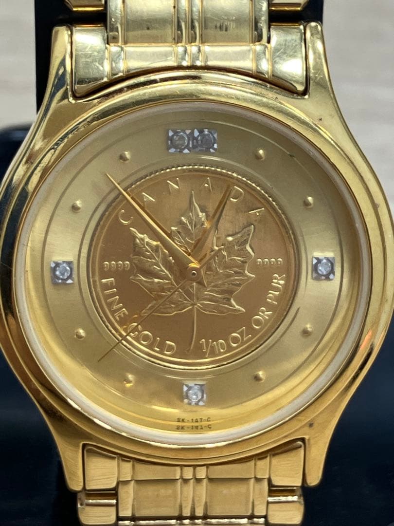 【ELGIN】カナダメイプルリーフデザイン 腕時計