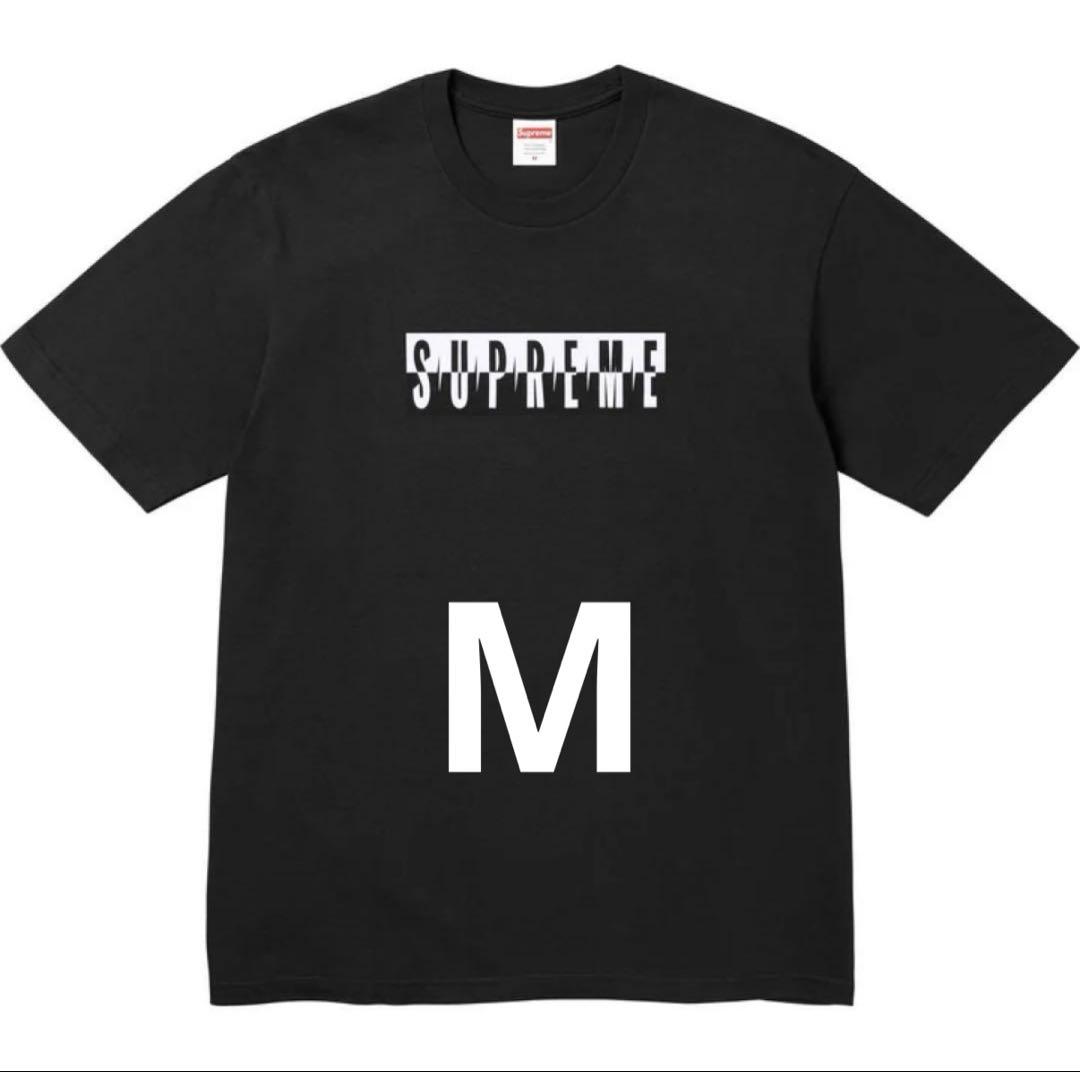 Supreme Split Tee BLACK Mサイズ シュプリーム Tシャツ