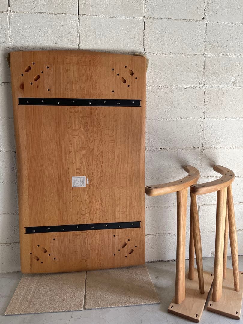 筑波産商　ボーゲン　ダイニングテーブル　オーク無垢材　¥99,800