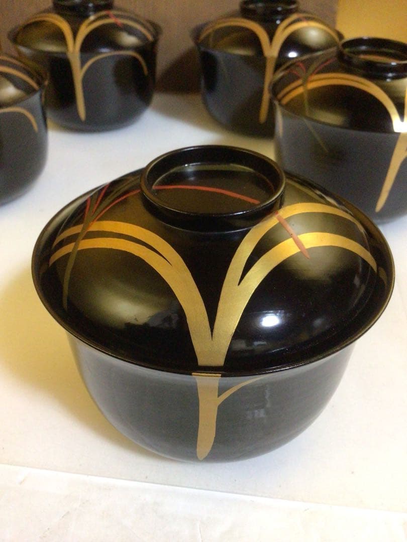 可愛い形のお椀５客セット 共箱付き