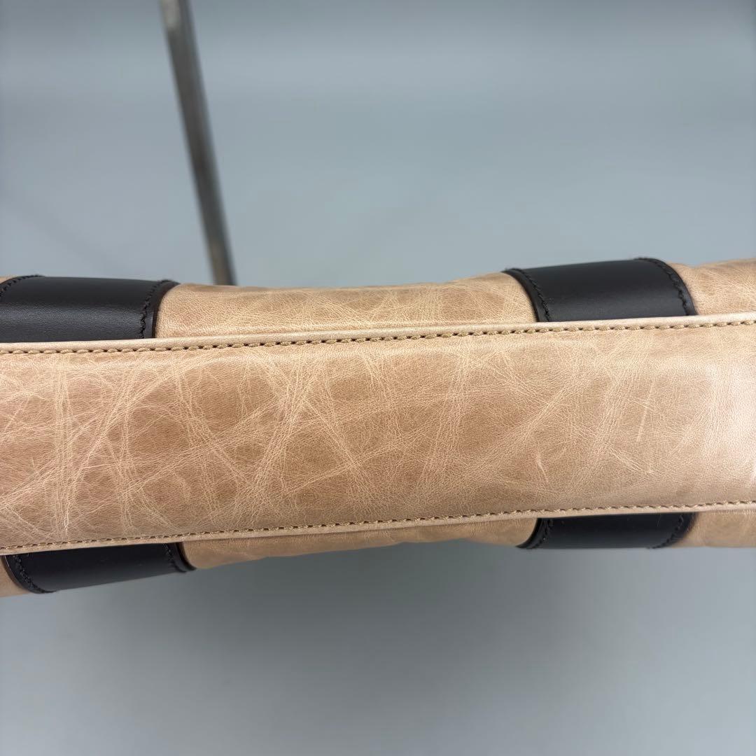 美品✨HUNTING WORLD バチューレザー ハンドバッグ