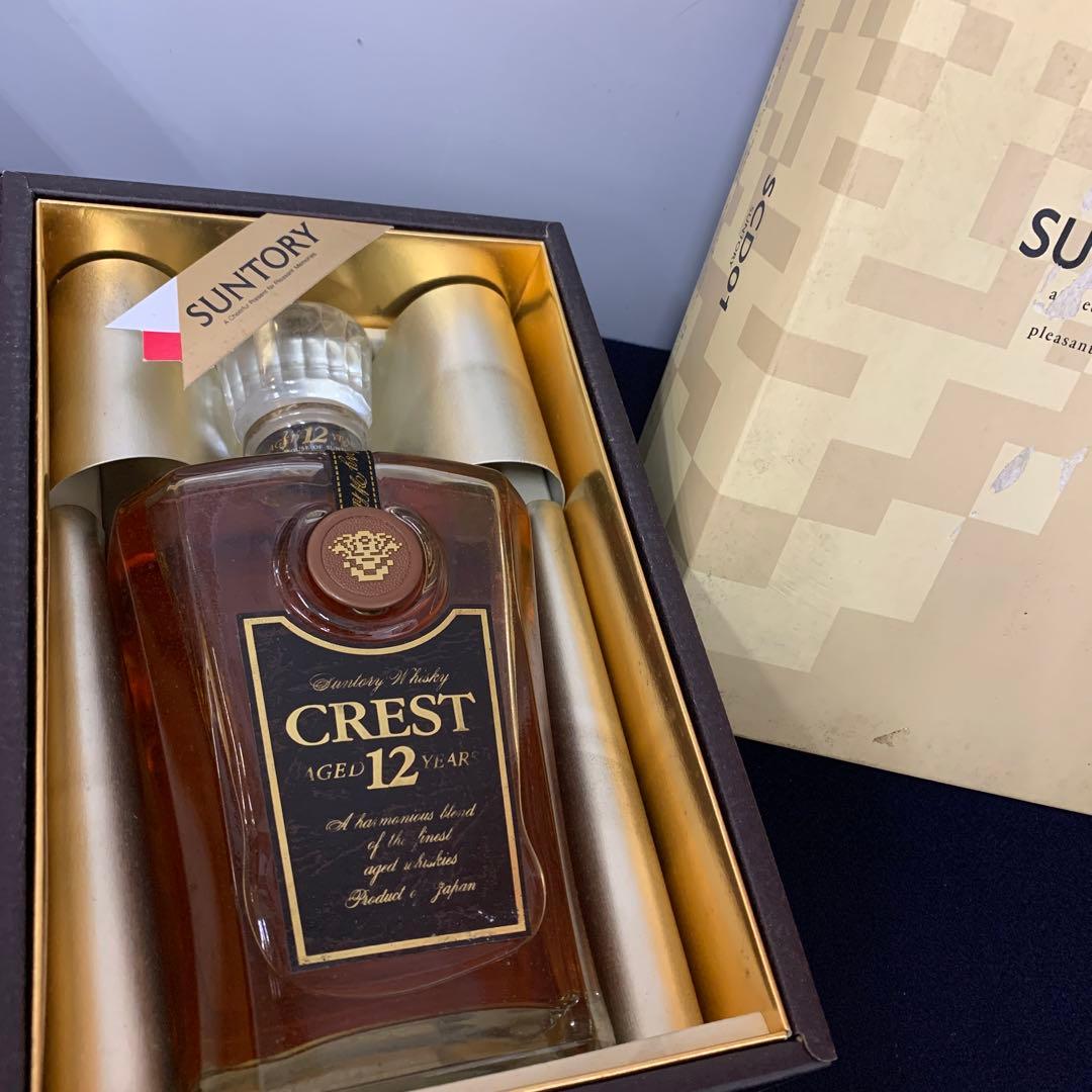 N2923 【未開栓】サントリーウイスキーCREST 12年 - メルカリ