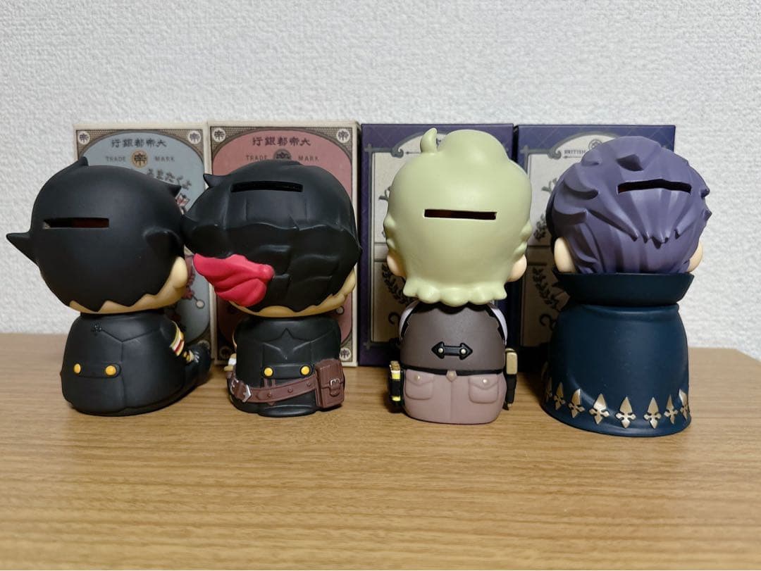大逆転裁判　ソフビ貯金箱4体セット