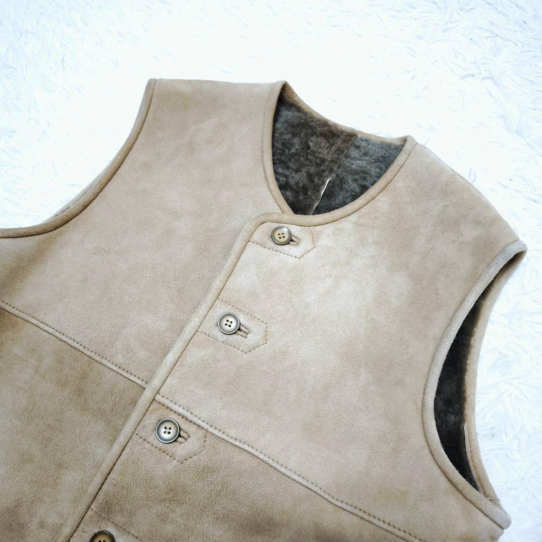 【美品】ブルガリア軍 シープスキン リアルムートンベスト ミリタリー L