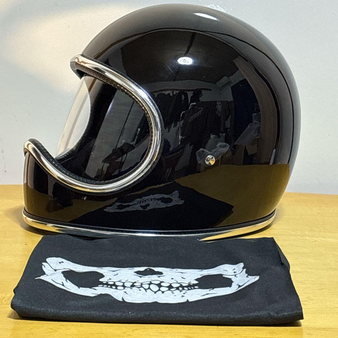 新品！スペースヘルメットXLサイズ　ブラック　ゴーグル、ケース付きnobudz風