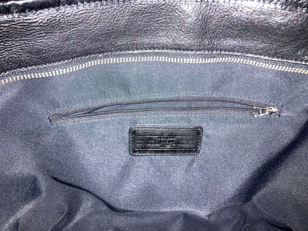 SEEKER 黒レザー トートバッグ