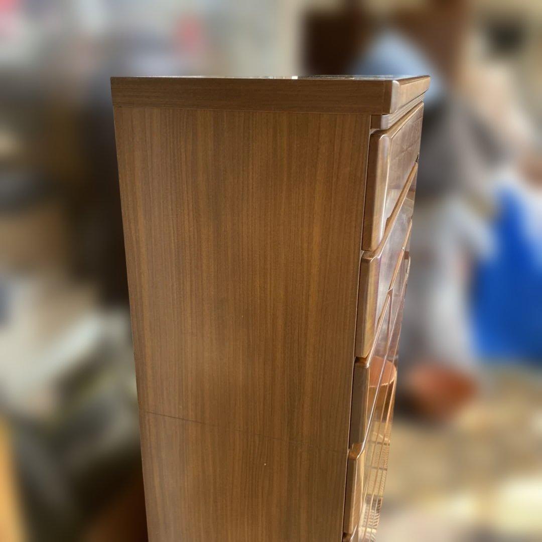 木製ブラウンチェスト 8引き出し 7段 S K - メルカリ