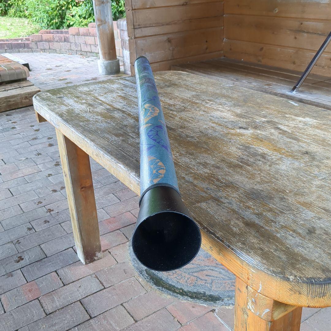 ディジュリドゥ 伝統的な工芸品 青黒模様 民族楽器 硬質プラスチック製