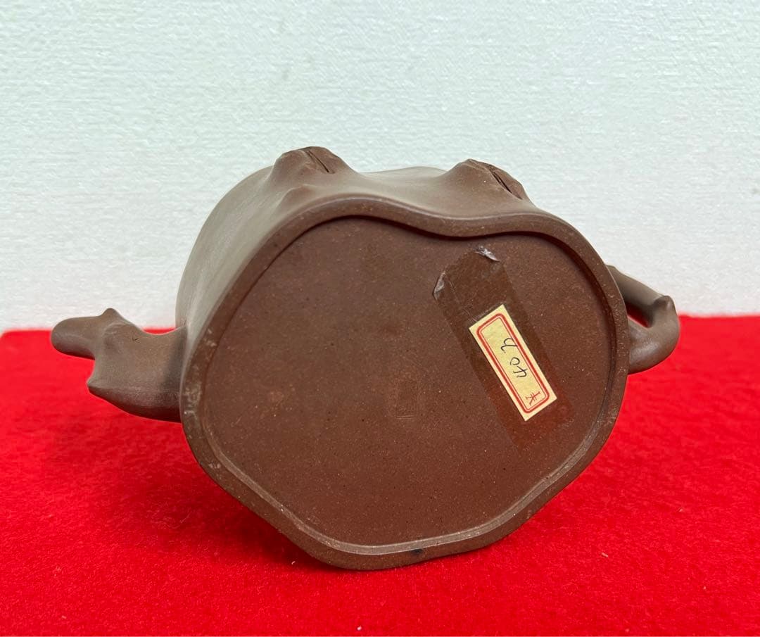 急須 呉亮屏梅椿紫砂茶壺 【呉亮屏】在銘