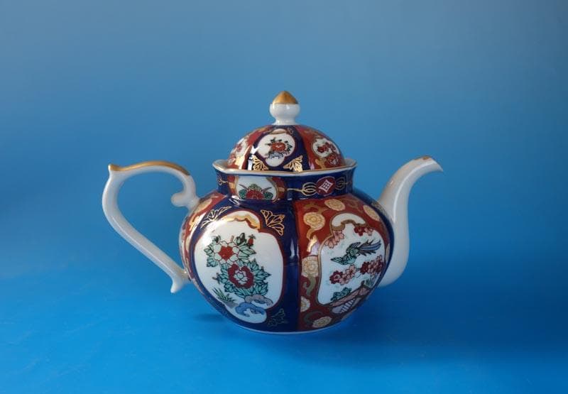 有田焼　古伊万里様式　染錦　 緒方松右衛門 　ティーポット　1L 2404