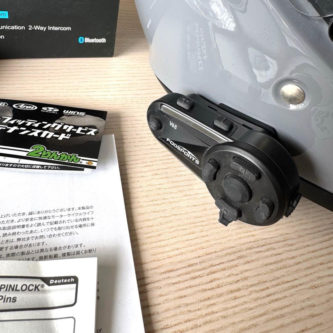 「無キズ」SHOEI グラムスター グレー　インカム付き