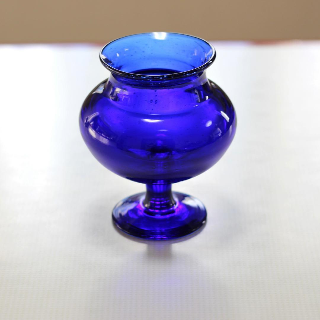 貴重・サイン入り】エリックホグラン Erik Hoglund ブルー 花器花瓶