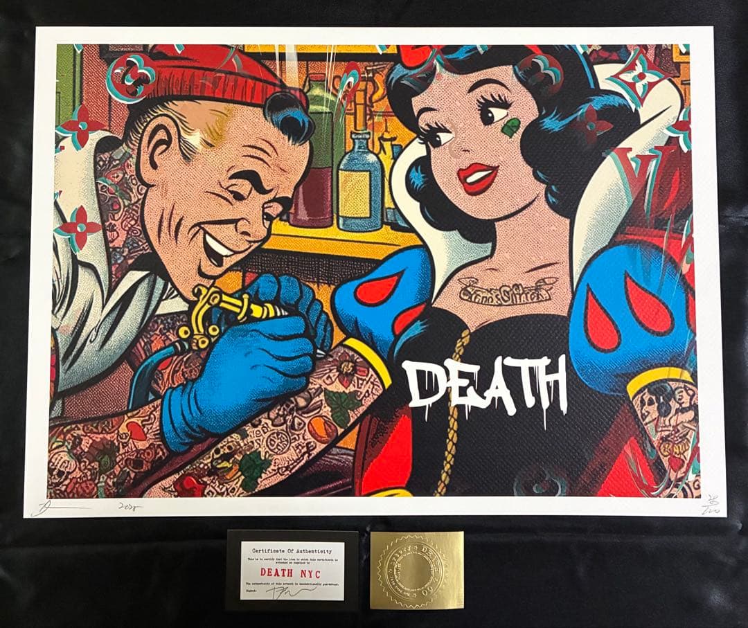 ✴︎世界限定100枚✴︎ DEATH NYC 現代アート ポスター GIR03 - メルカリ