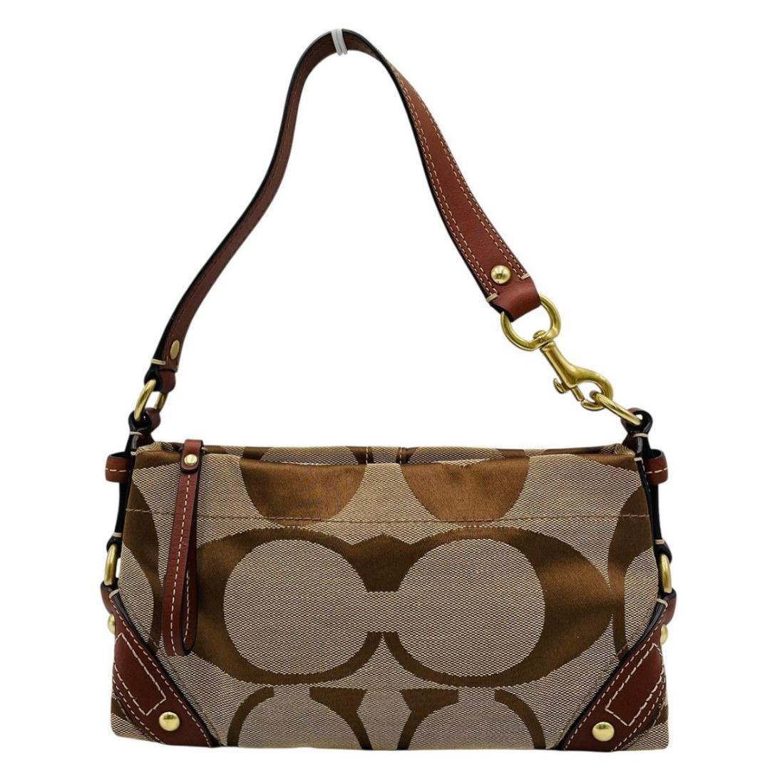 美品 コーチ ショルダーバッグ ワンショルダー キャンバス ブラウン 10730