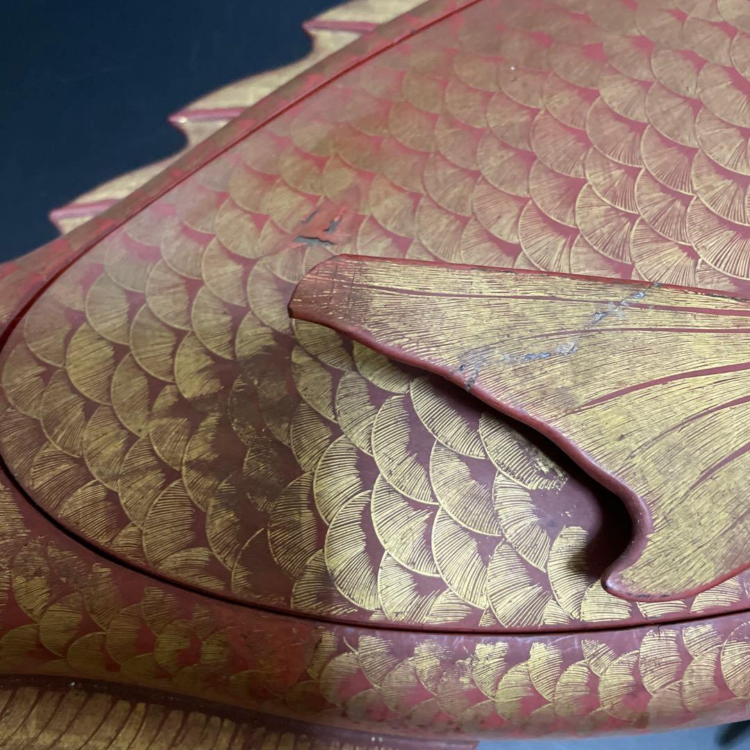 時代物特大木製鯛菓子器刺身盛り