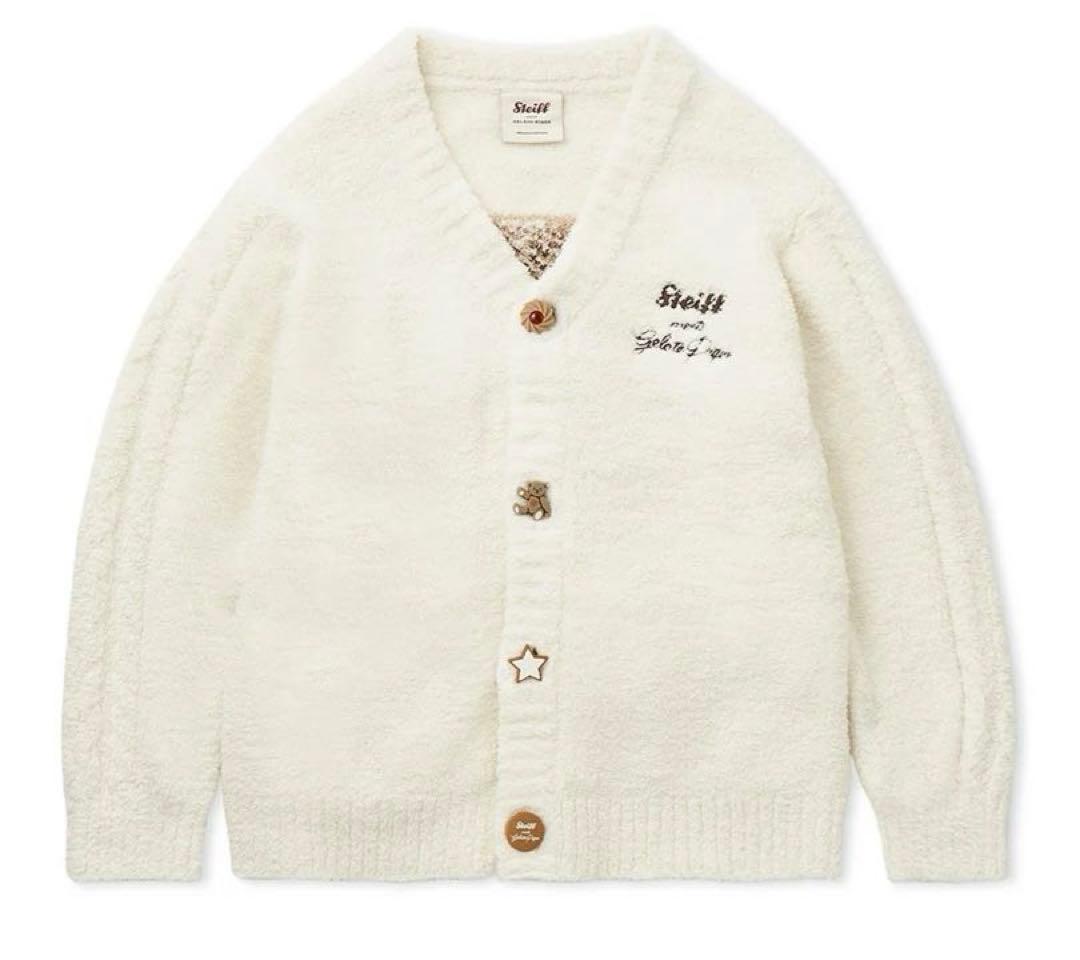 ジェラートピケ【Steiff】【UNISEX】パウダージャガードカーディガン