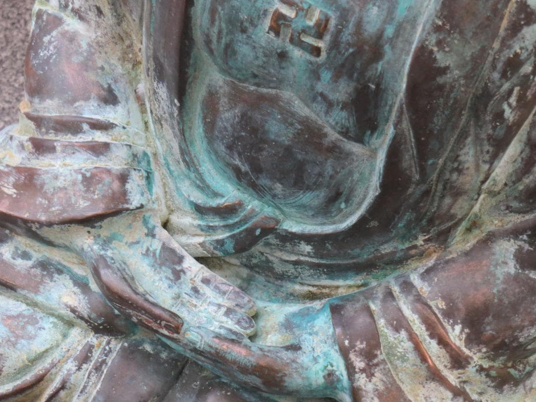 仏教美術 大明永楽年施 古銅 青銅 鍍金 座像 仏像 美術品