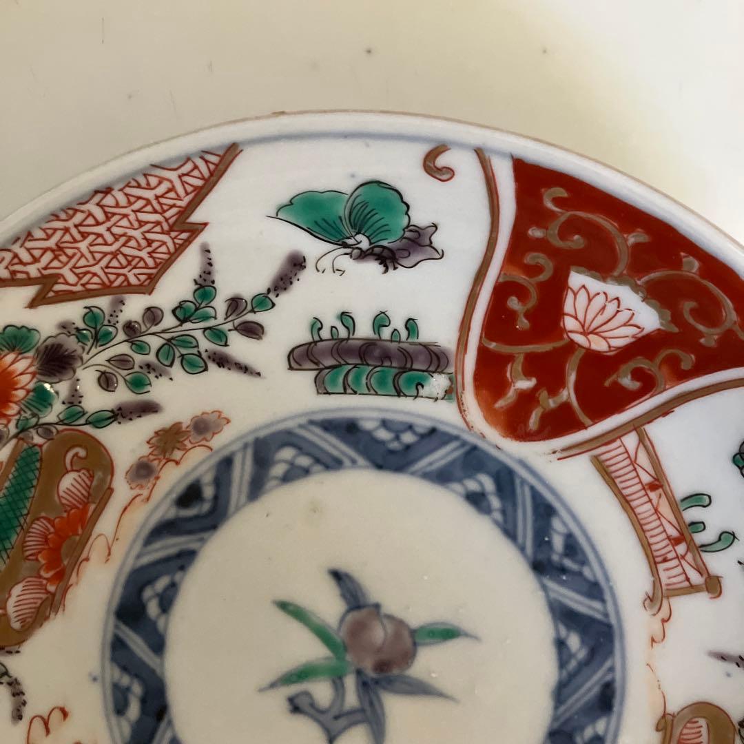 古伊万里 金彩 色絵 皿 16.5センチ 江戸幕末 アンティーク 骨董 - メルカリ