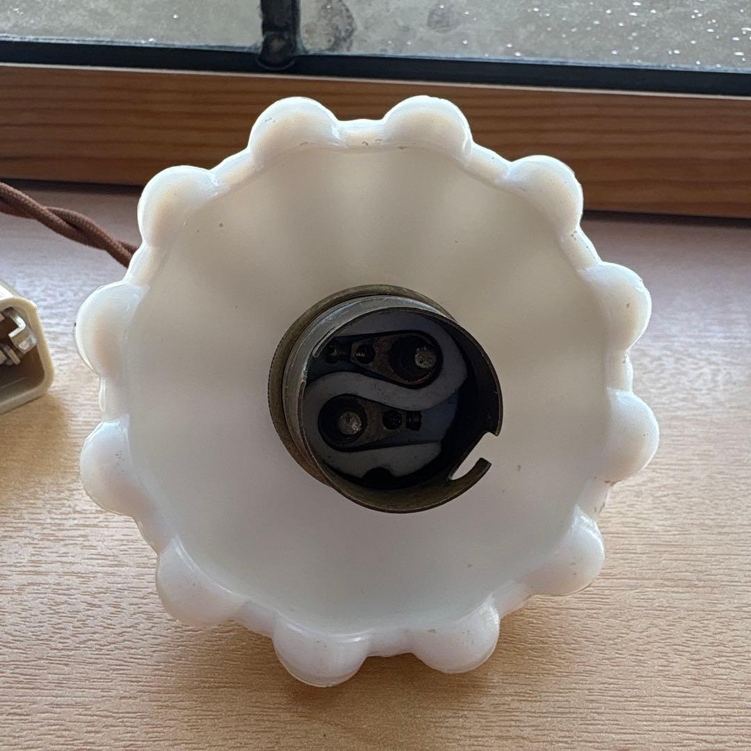 ご確認用　フランス アンティーク オパリンミルクガラス　ランプシェード