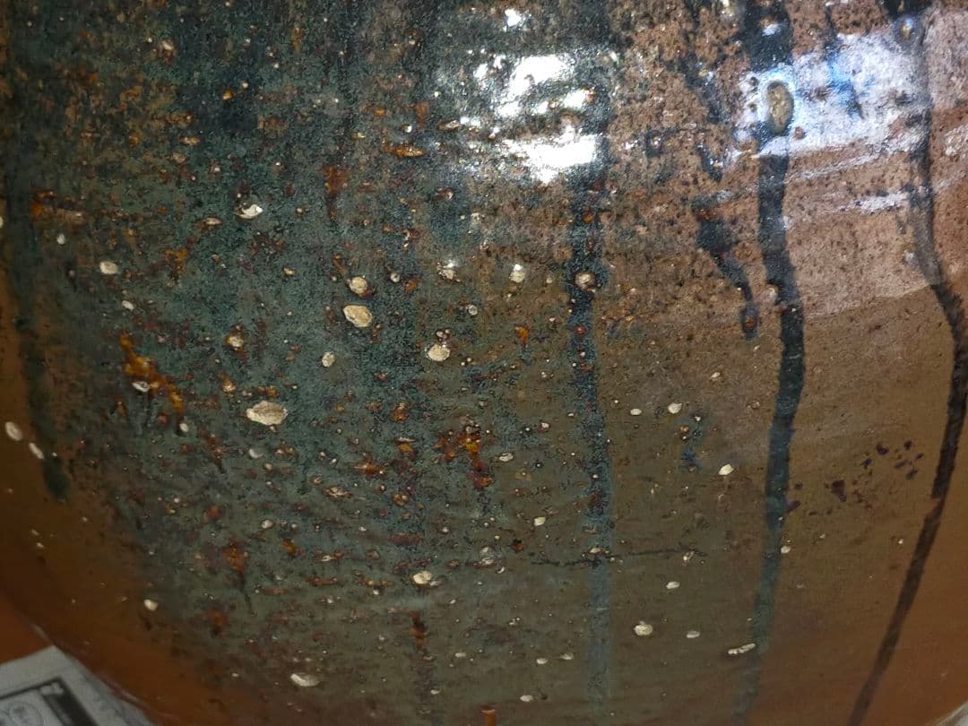 ♥古瀬戸三耳壺壷473mm花瓶骨董古玩中国