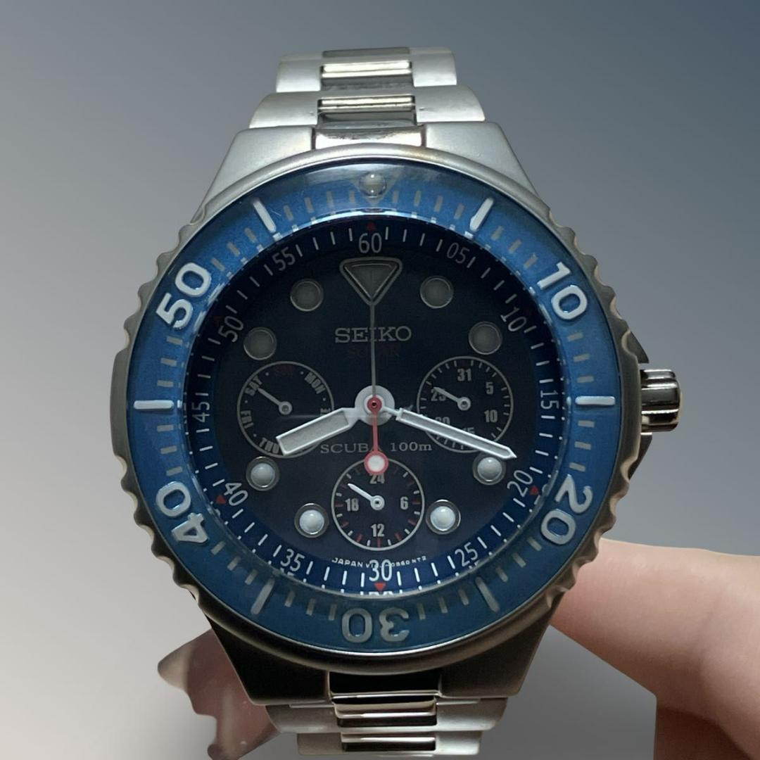 【未使用】SEIKO SCUBA 腕時計 スキューバ ソーラー ダイバー