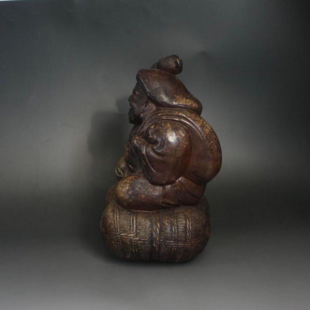 在銘 友弘作 大黒天 古備前焼