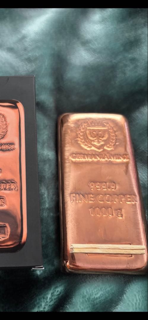GERMANIA MINT 純銅インゴット 1kg 999.9 箱付き - メルカリ