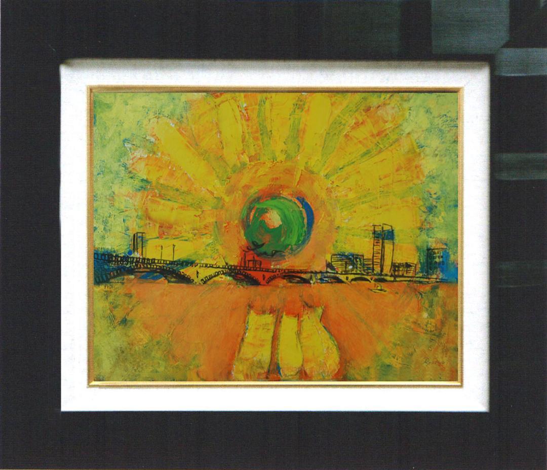 油絵 菅家令子 絵 絵画 インテリア 額付(銀) F4-072219 可愛い子猫