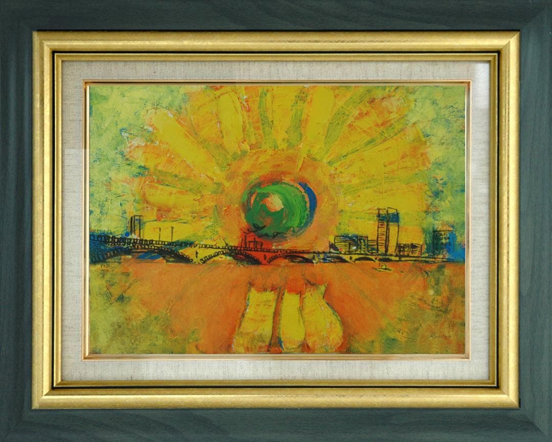 油絵 菅家令子 絵 絵画 インテリア 額付(銀) F4-072219 可愛い子猫